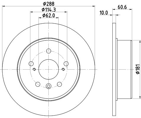 HELLA PAGID Тормозной диск 8DD 355 115-251